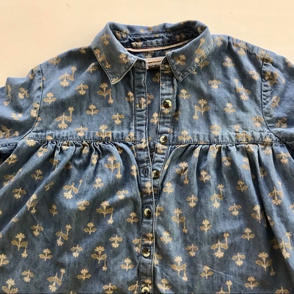 ANTHROPOLOGIE Pilcro &The Letterpress Blue Denim Long Sleeve Dress w/Pockets 2P - Picture 9 of 14